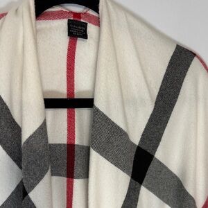 Source Unknown Plaid Sweater - White, Black, Red